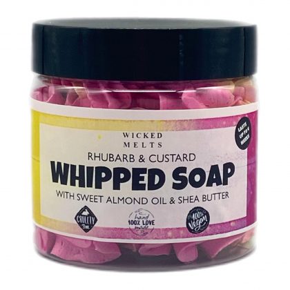 rhubarb & custard whipped soap