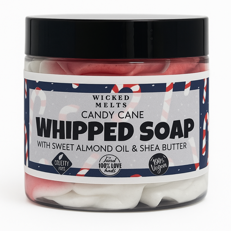 candy cane whipped soap